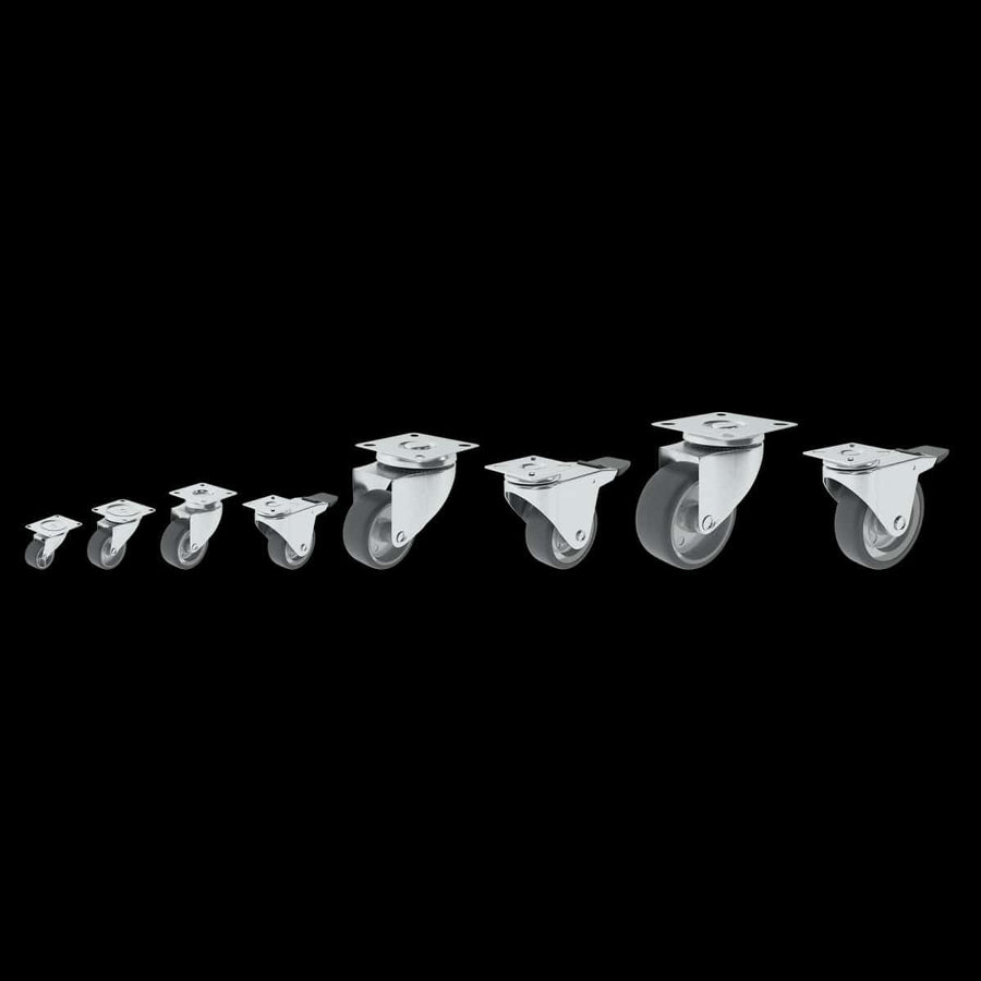 Bricocenter 60MM DIAMETER LIGHT WHEEL WITH BRAKE WITH PLATE