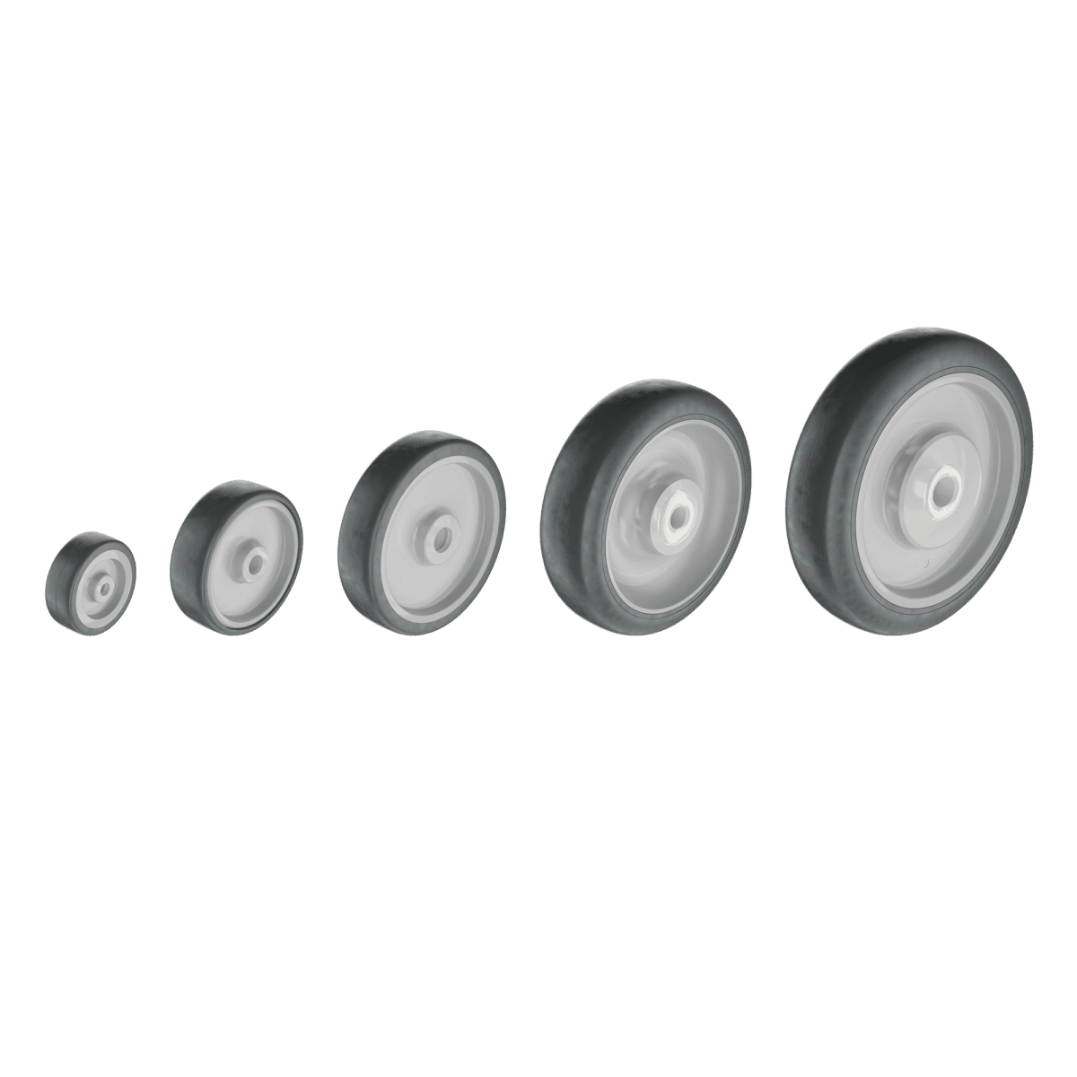 BLACK NYLON WHEEL DIAMETER 95 MM LOAD 50 KG