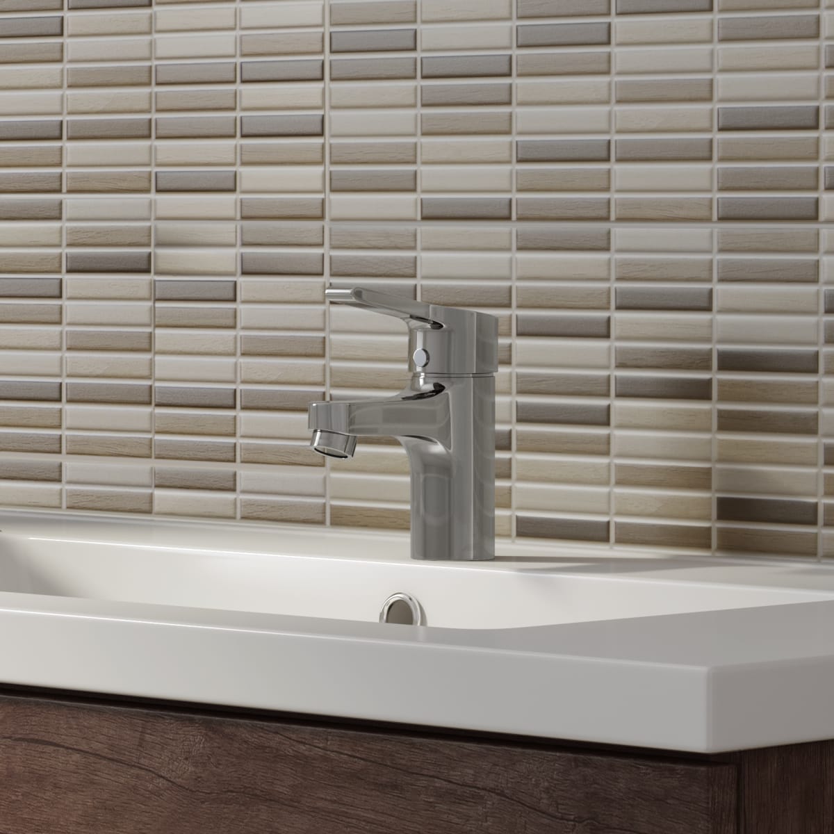 Bricocenter BASE E LAVABO KORA ROVERE SCURO 80 CM