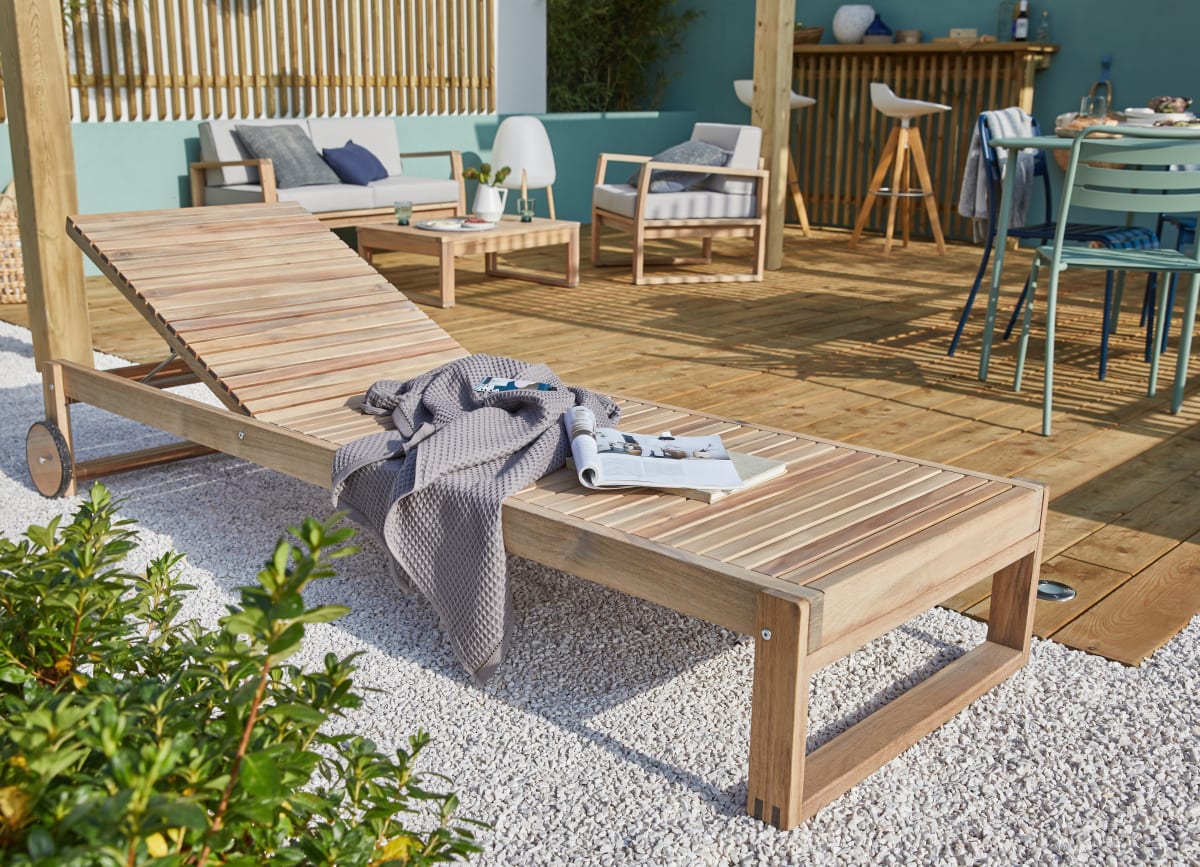 SOLARIS NATERIAL MULTIPOSITION LOUNGER ACACIA WOOD 71X196.5