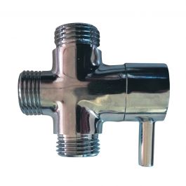 BRASS SHOWER COLUMN DIVERTER VALVE WITH LEVER