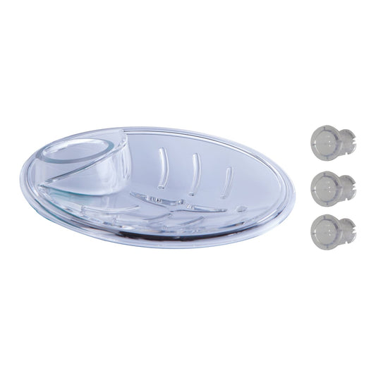 Bricocenter TRANSPARENT SOAP DISH FOR SHOWER SLIDE RAIL