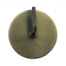 2 BRONZE ROUND ADHESIVE HOLDERS
