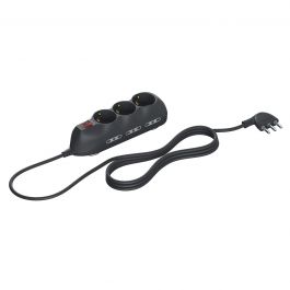 MULTISOCKET 16A PLUG 9 PLACES 3 UNIVERSAL 6 10/16A WITH 1.5 M CABLE WITH SWITCH
