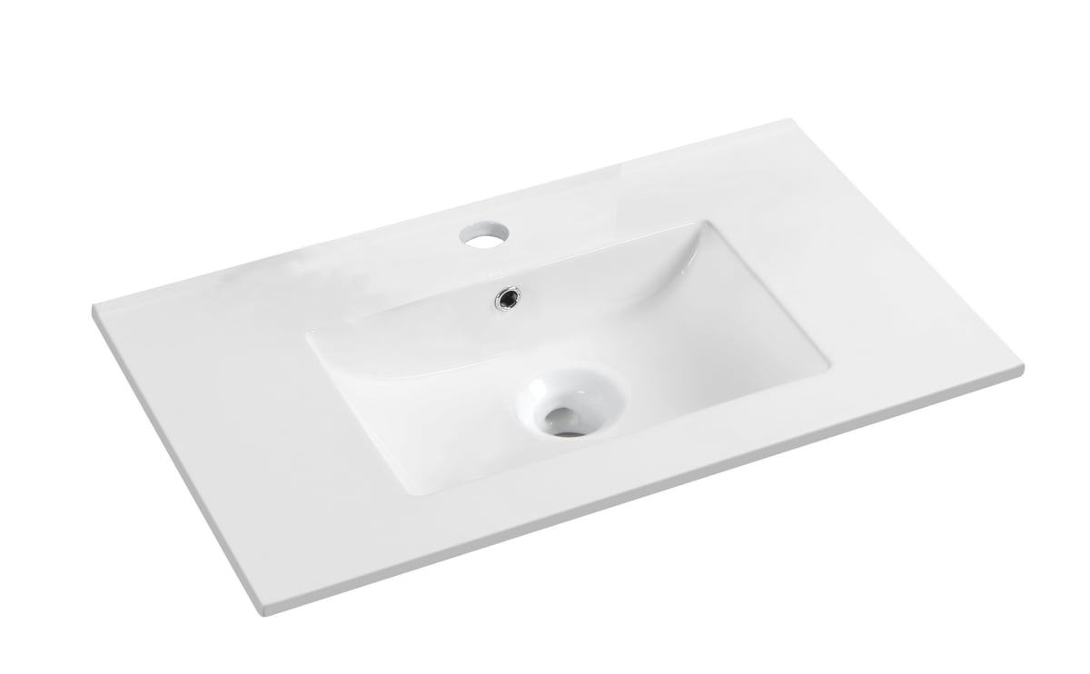 Bricocenter NEW ESSENTIAL SENSEA RECESSED WASHBASIN CERAMIC SQUARED WHITE L61 H16 P46