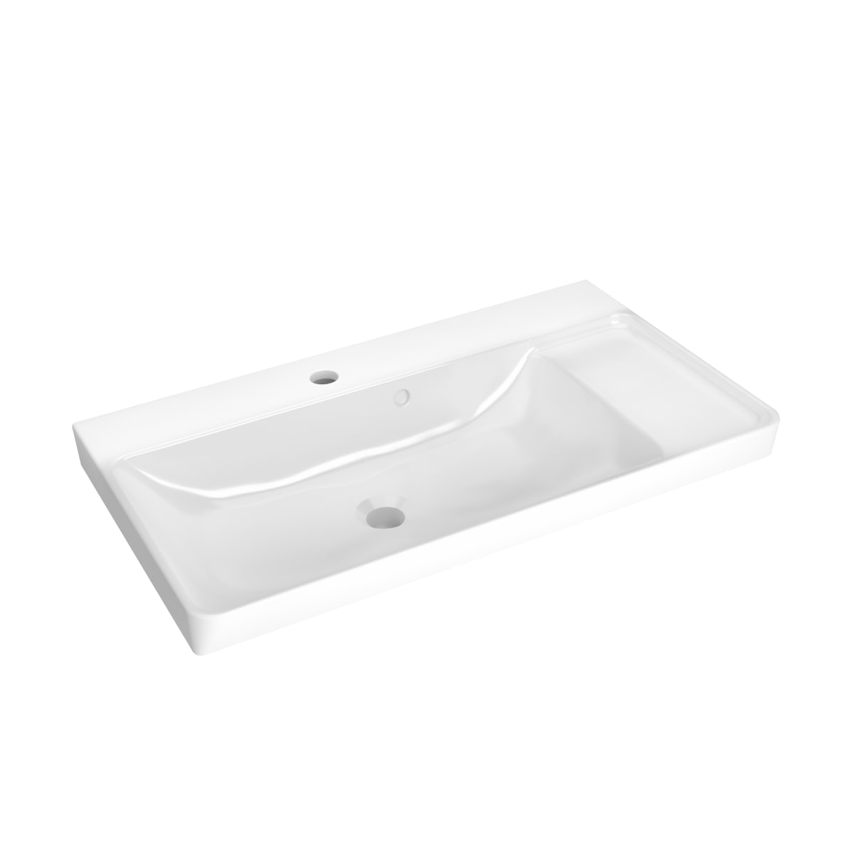 Bricocenter EASY FURNITURE WASHBASIN CM.L71,4XP42,4X15,5H CERAMIC