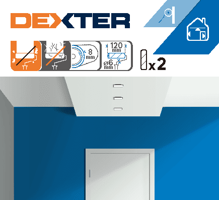 2 SMOOTH WALL REFILLS 12CM DEXTER