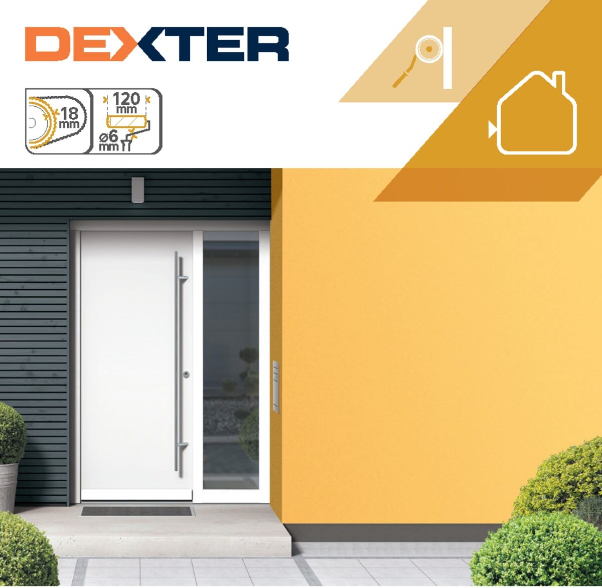 12 CM DEXTER MINI-ROLLER FOR FACADES