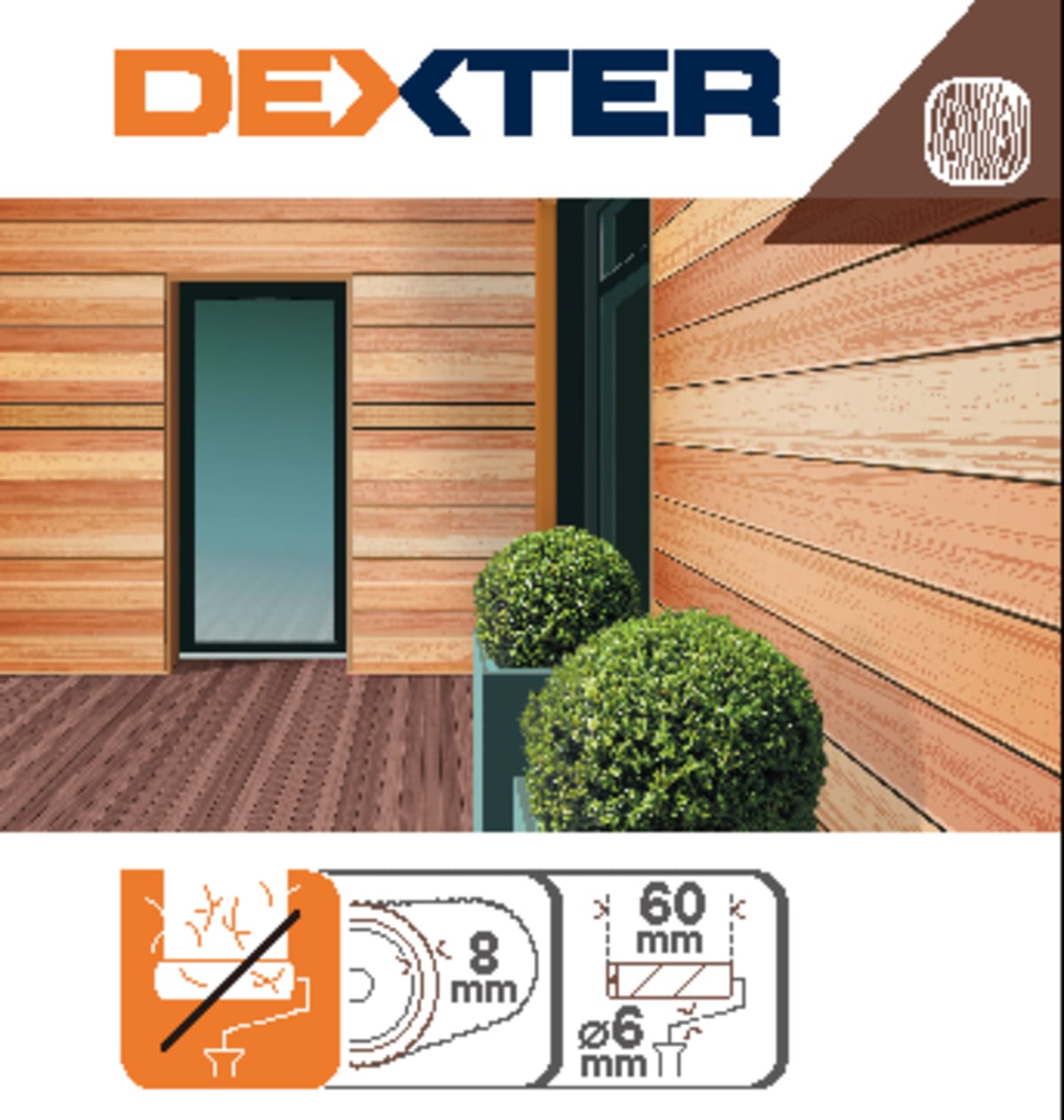 MINI WOOD ROLLER 6CM DEXTER