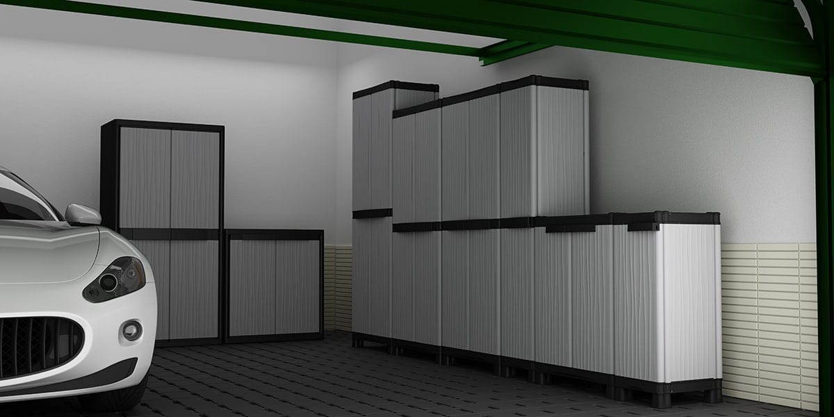 Bricocenter ECOLINE 3 W102xP39xH88.7CM 3 DOORS RESIN COLLECTION CABINET COLOR GREY