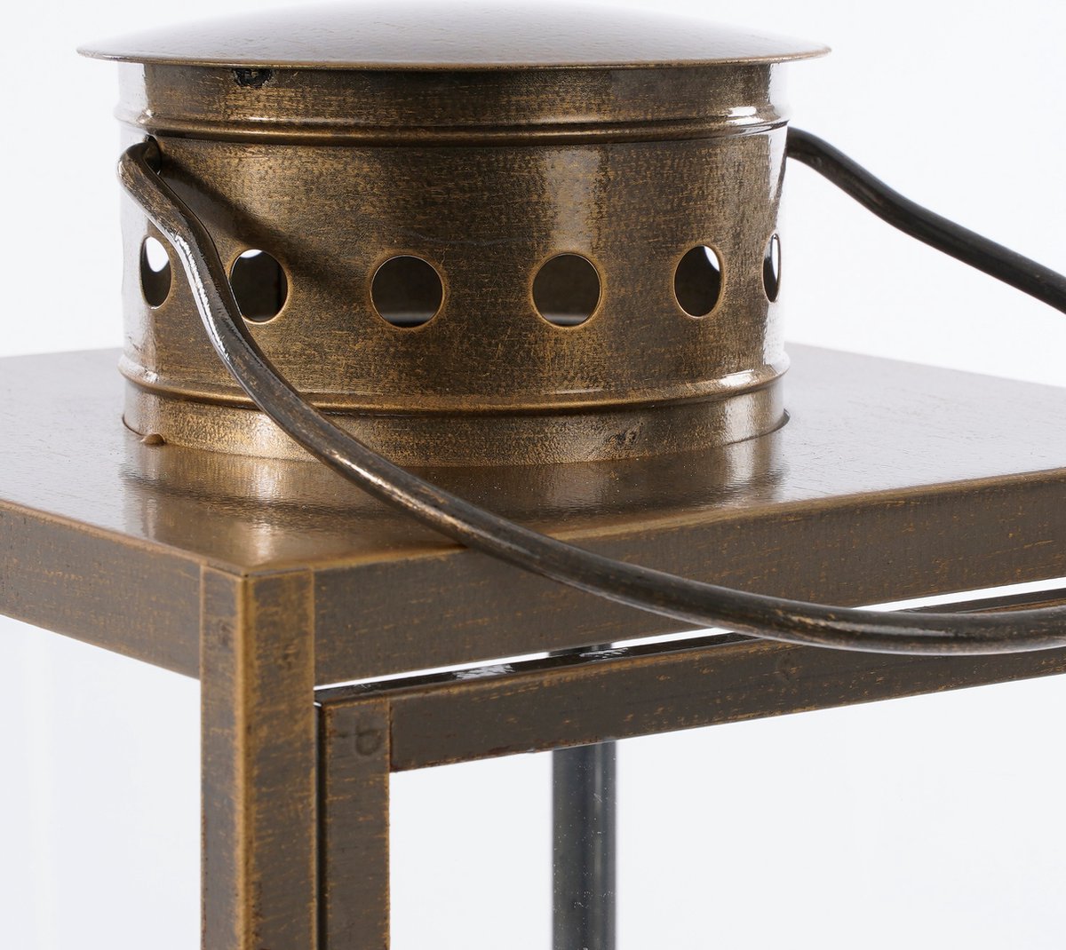 GOLD METAL LANTERN W15 X D15 X H45 CM