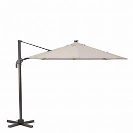 NATERIAL AVEA DECENTRALIZED UMBRELLA D.290 with aluminum led, taupe