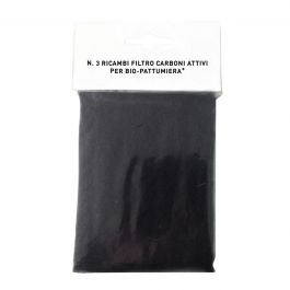 SET OF 3 BLACK ACTIVATED CARBON ODOUR FILTERS