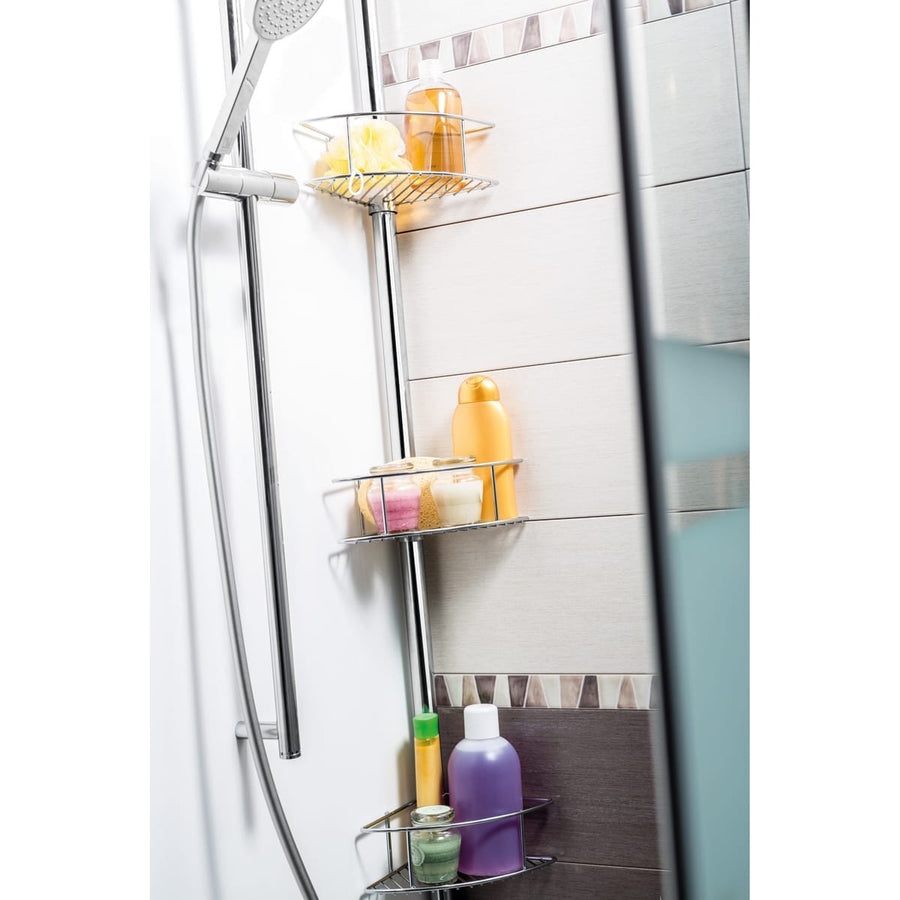 Bricocenter EXTENDABLE SHOWER SHELF 3 BASKETS CHROME SPIEDER 4