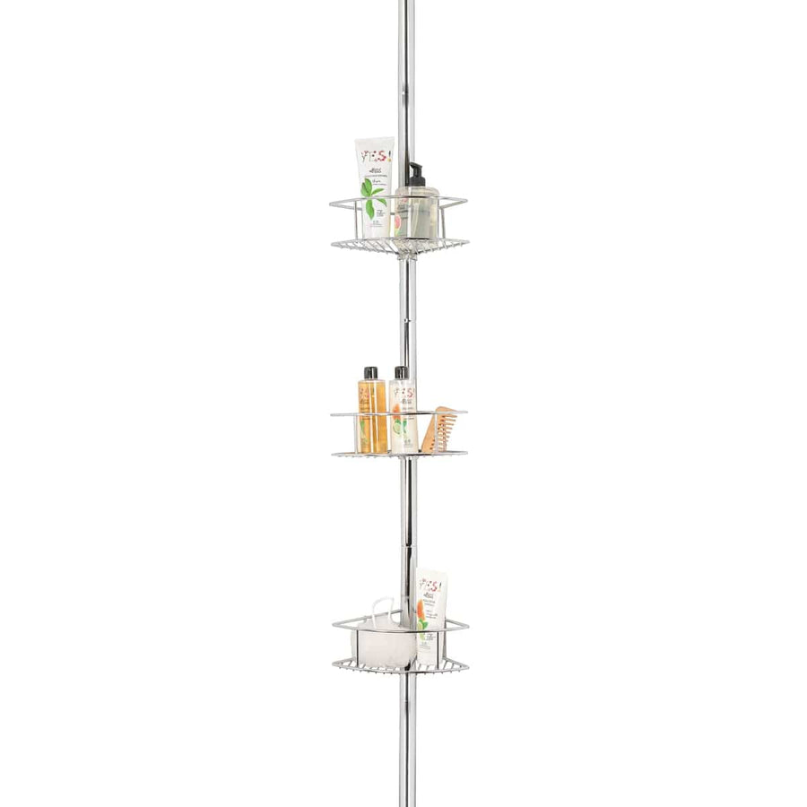 Bricocenter EXTENDABLE SHOWER SHELF 3 BASKETS CHROME SPIEDER 4