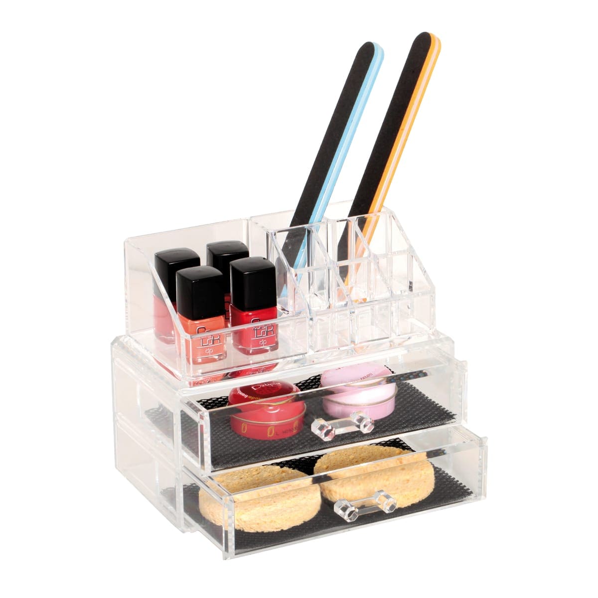 COSMETICS ORGANISER WITH 2 DRAWERS W18.8 D 11.7 H 15.8 CM