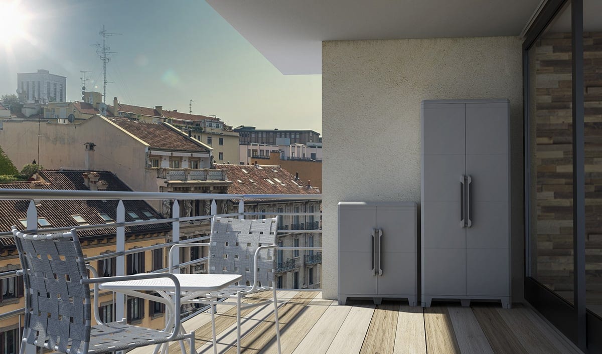 Bricocenter ARMADIO TRANSFORMING CAB 4 MODULI GRIGIO CHIARO/GRIGIO SCURO 78X44X185 CM