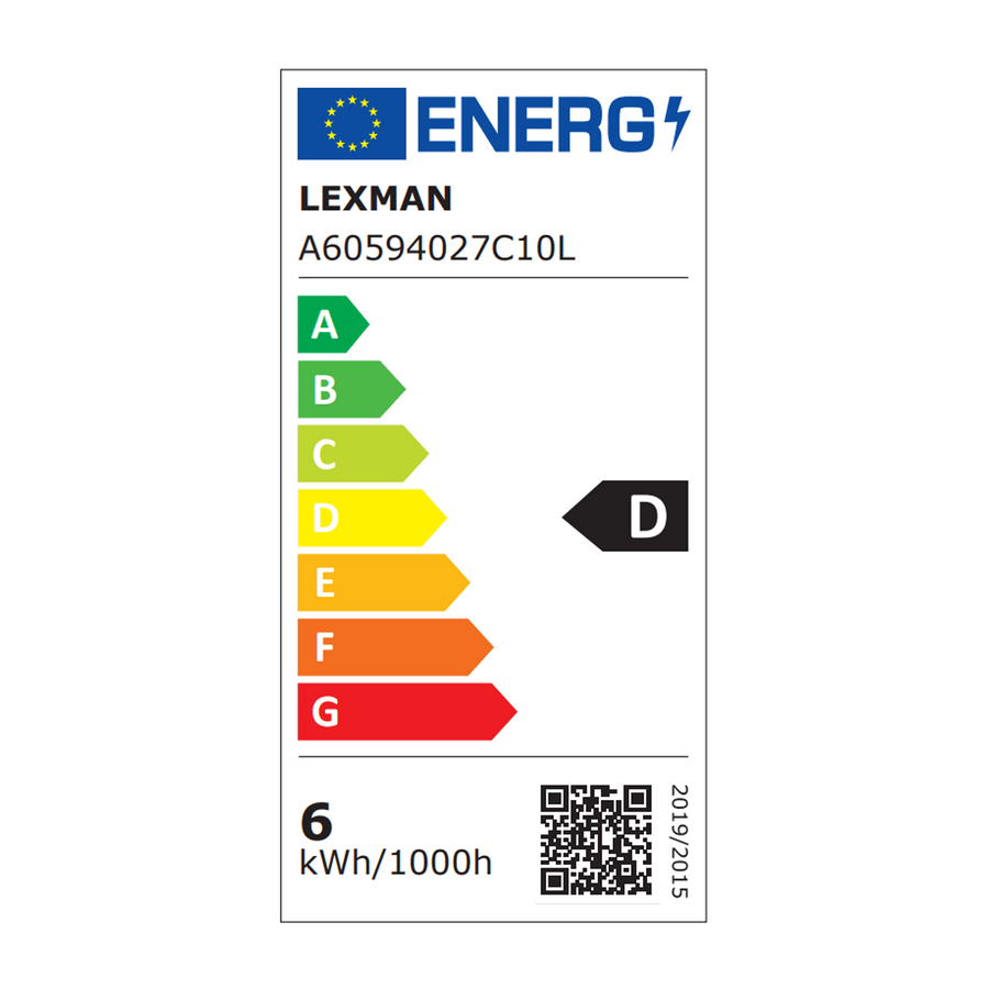 10 E27 LED bulbs = 60W, frosted teardrop shape, natural light