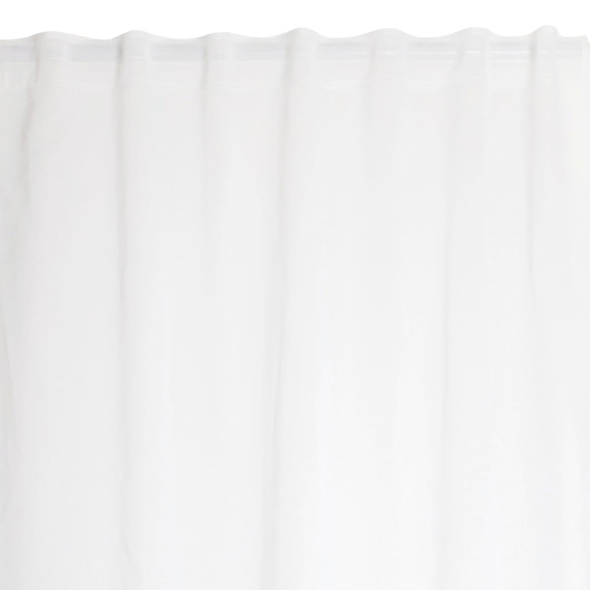 ACCADIA WHITE FILTER CURTAIN 140X280 WEBBING AND CONCEALED HANGING LOOP