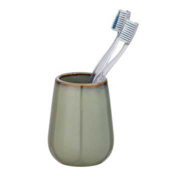 GREEN SIRMIONE CERAM TOOTHBRUSH HOLDER
