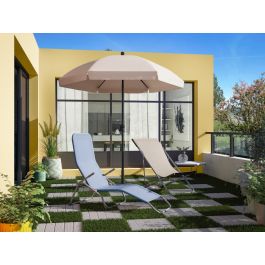 BIGANOS RELAX FOLDING DECKCHAIR STEEL TEXTILENE DOVE GREY