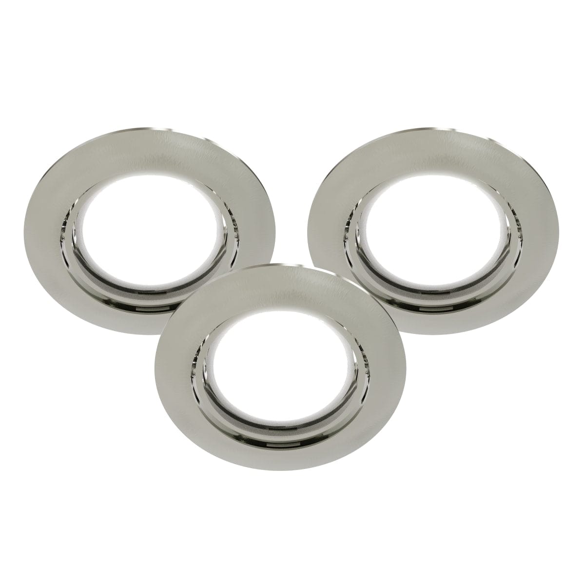 Bricocenter 3 RECESSED SPOTLIGHTS REMI PLASTIC NICKEL LED GU10=50W ADJUSTABLE