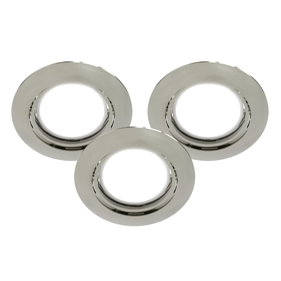 Bricocenter 3 RECESSED SPOTLIGHTS REMI PLASTIC NICKEL LED GU10=50W ADJUSTABLE