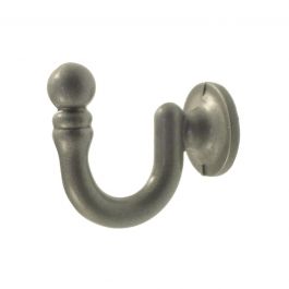 VENERE HOOK WITH SATIN-FINISH STEEL SCREWS AND PLUGS