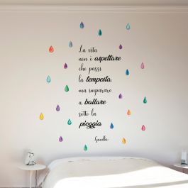 DANCING IN THE RAIN STICKER M 30X30