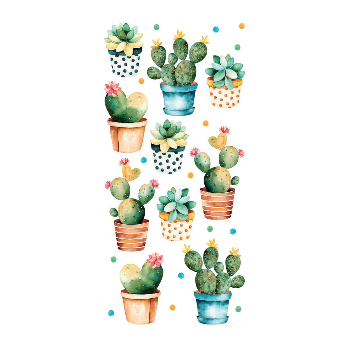 CACTUS CERAMIC STICKER 15.5X34