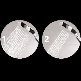 HAND SHOWER REMIX CHROME0 WHITE 2 JETS DIA 12 CM EASY CLEAN AQUASTOP