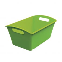 Q.IN BOX W20xD15xH11CM PLASTIC BASKET ASSORTED COLOURS 20x15CM