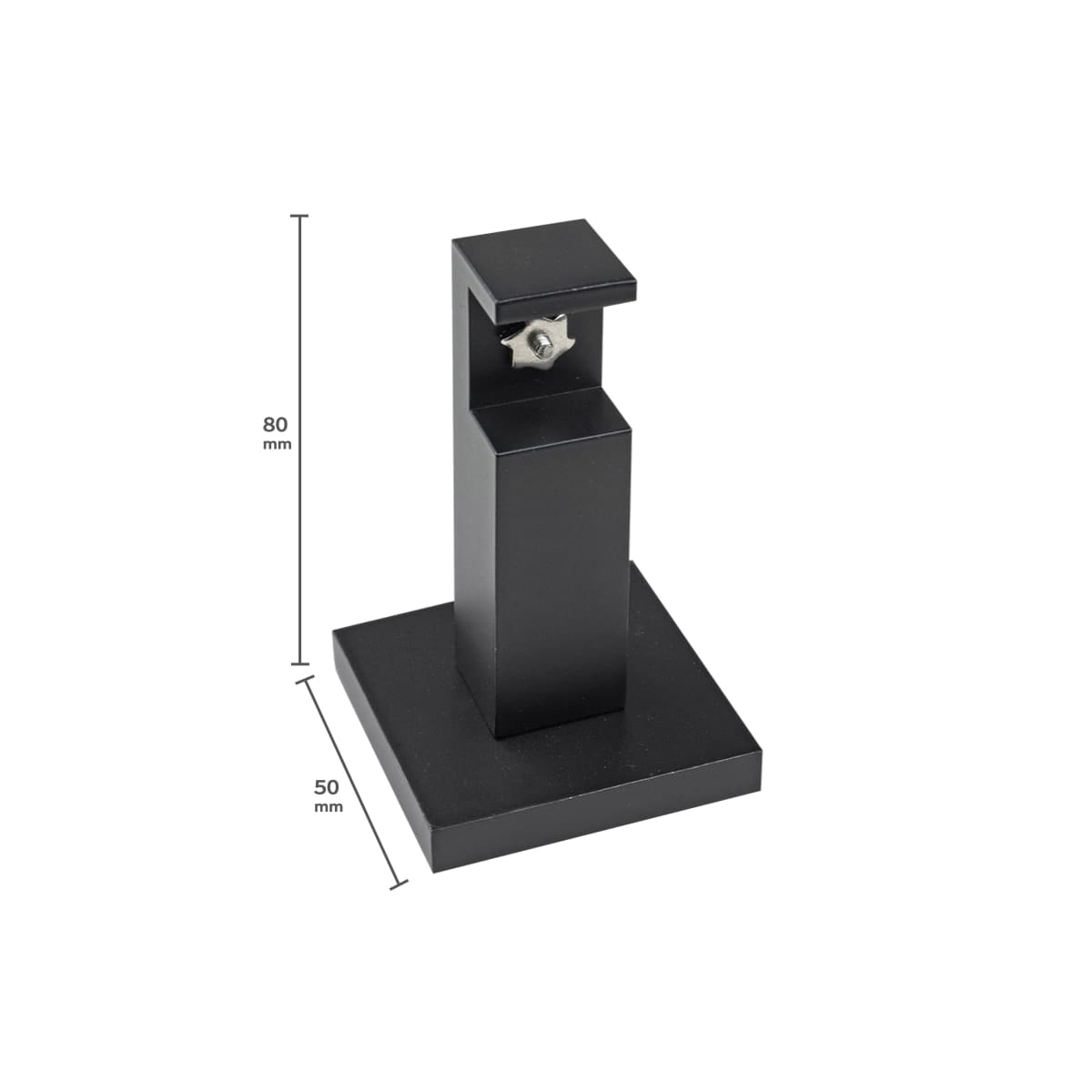 BLACK METAL SQUARE STAND 8 CM