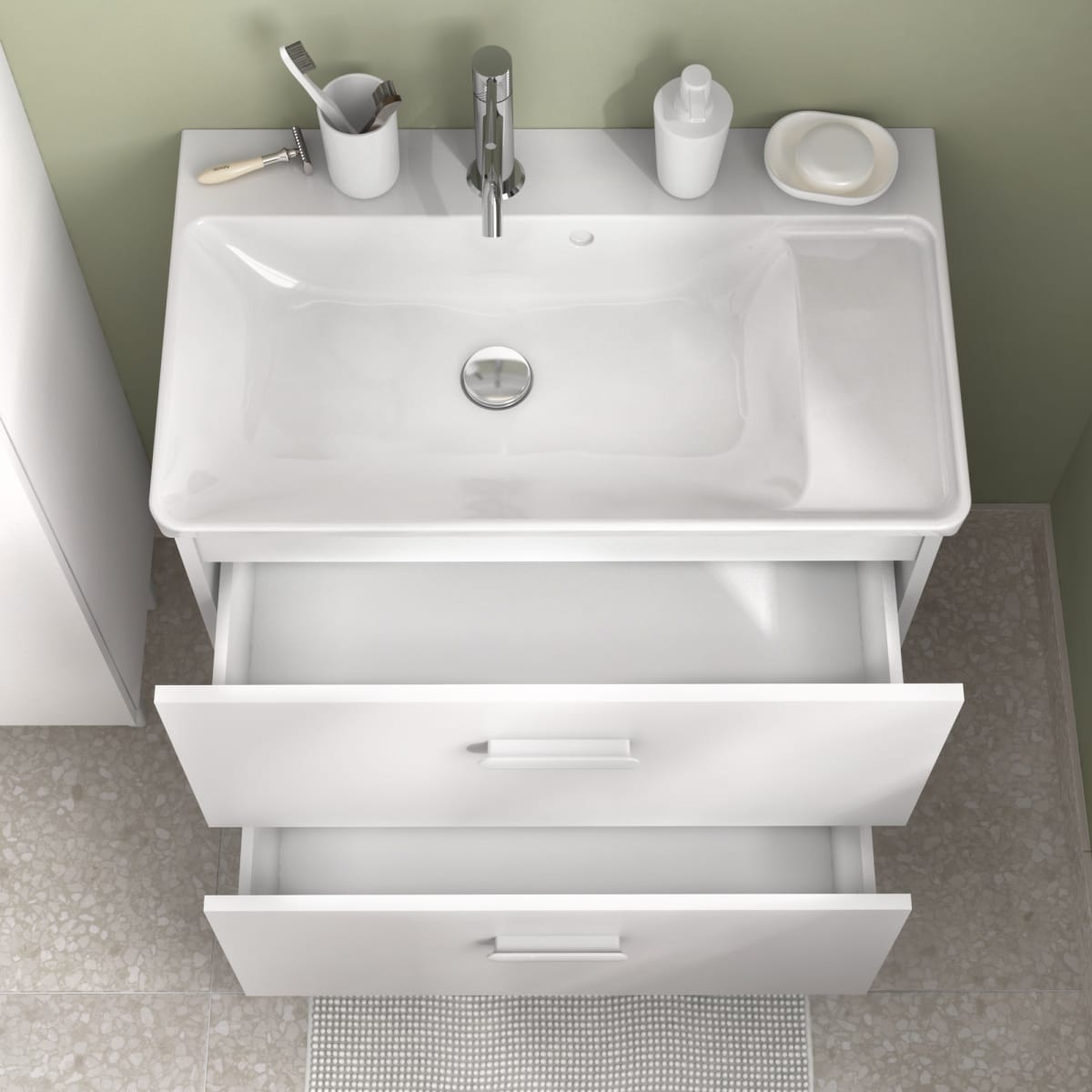 Bricocenter EASY FURNITURE WASHBASIN CM.L71,4XP42,4X15,5H CERAMIC