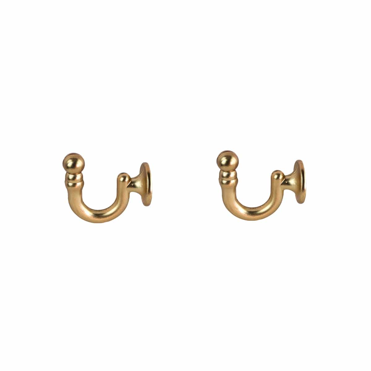 2 MANHATTAN CURTAIN HOOKS SATIN GOLD