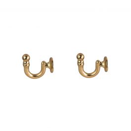 2 MANHATTAN CURTAIN HOOKS SATIN GOLD