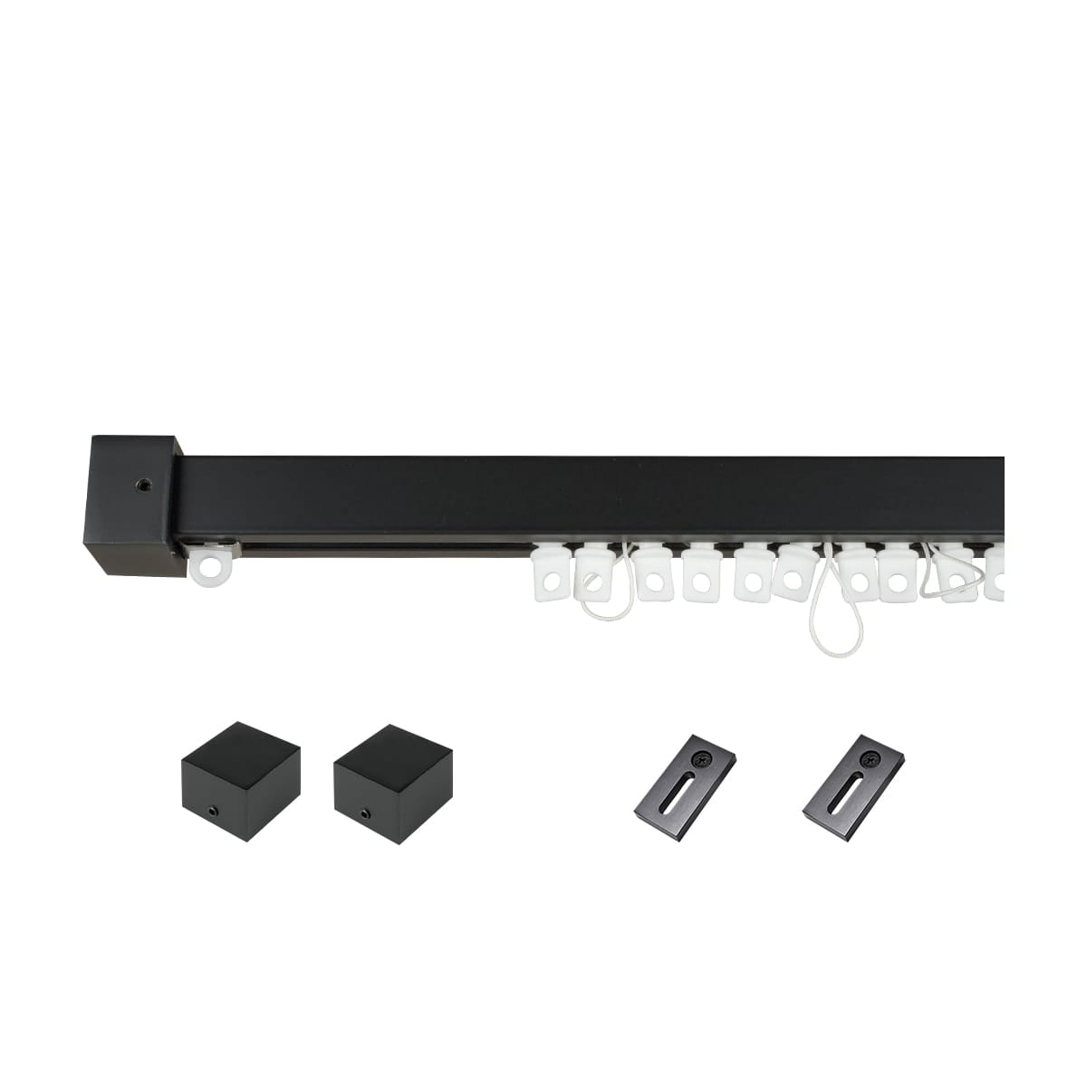 METAL SQUARE RAIL KIT BLACK 200 CM WAVE EFFECT