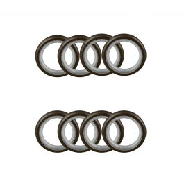 8 BRONZE METAL CHAMELEON RINGS WITH D20 SLEEVE