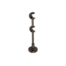 DOUBLE OPEN CHAMELEON METAL STAND BRONZE D20