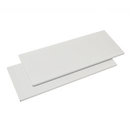 PACK 2 METAL SHELVES 80X30 CM WHITE SPACEO