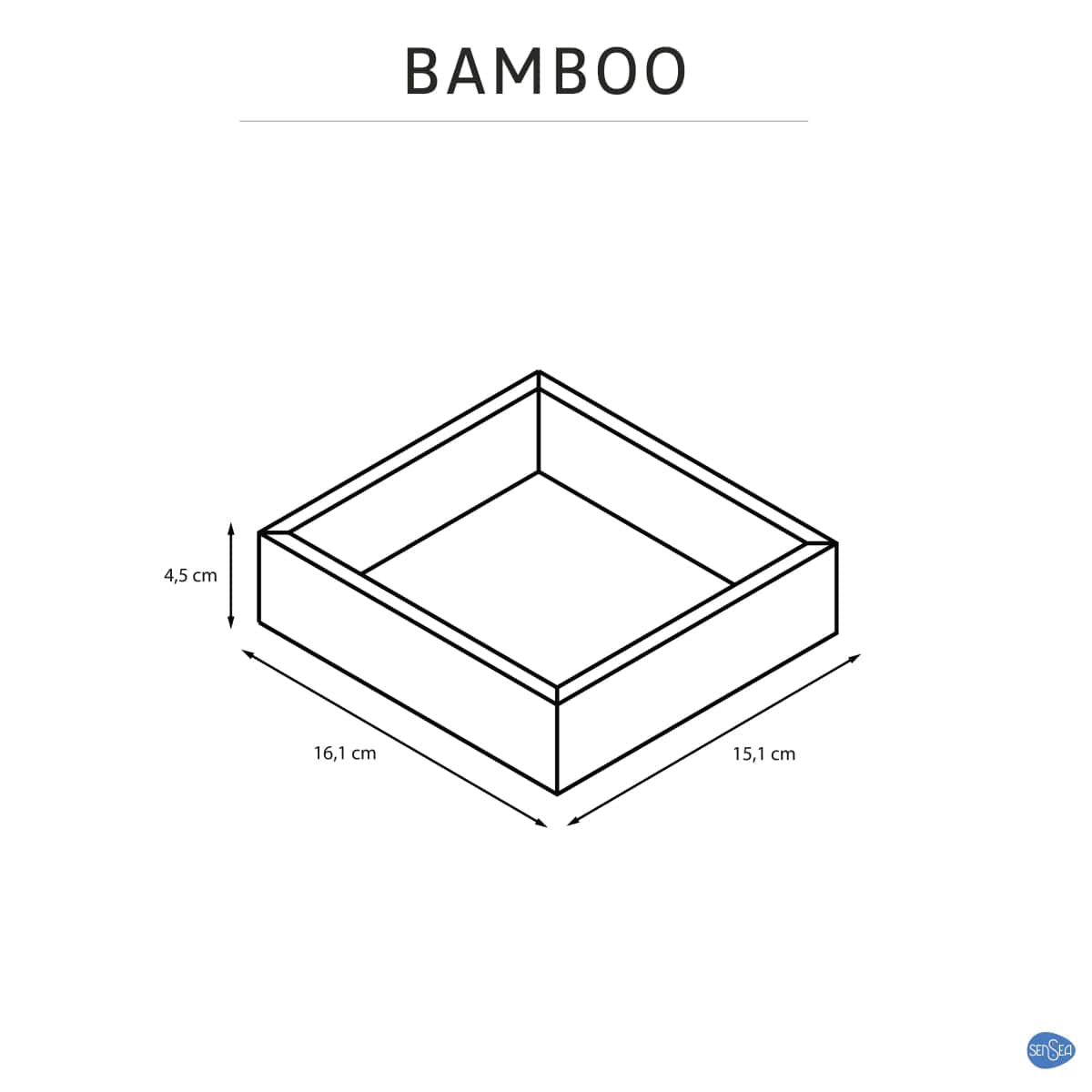 BAMBOO CONTAINER MEASURING M. 16,1 X 15,1CM - SENSEA