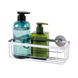 RECTANGULAR SHOWER BASKET W240 X D90 X H72,5MM POLISHED CHROME - SENSEA