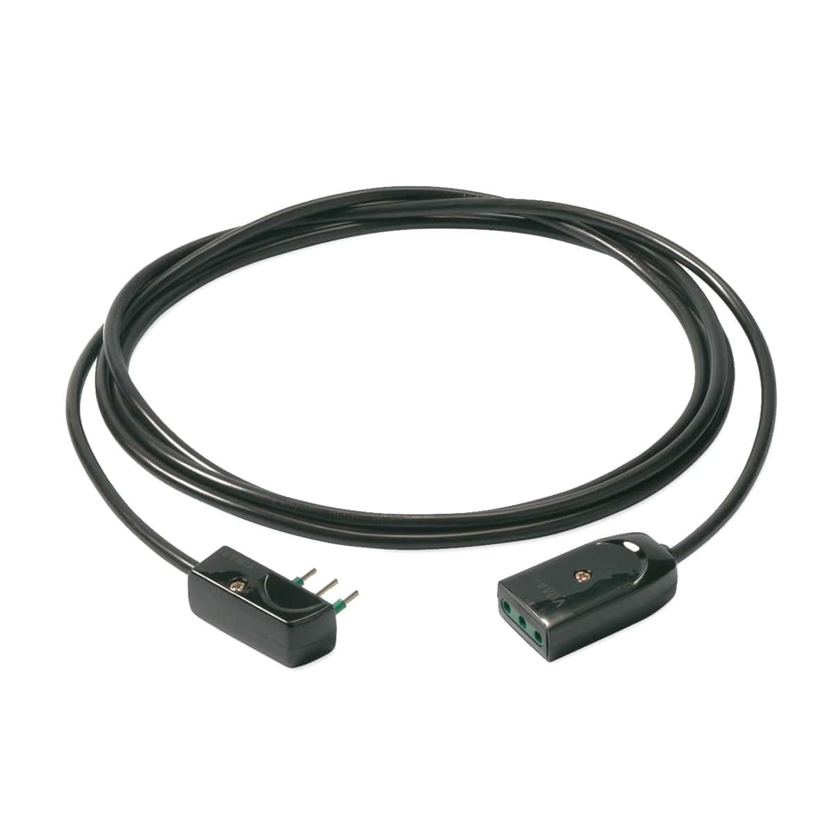 EXTENSION CABLE 3MT FLAT PLUG 10A SOCKET BLACK