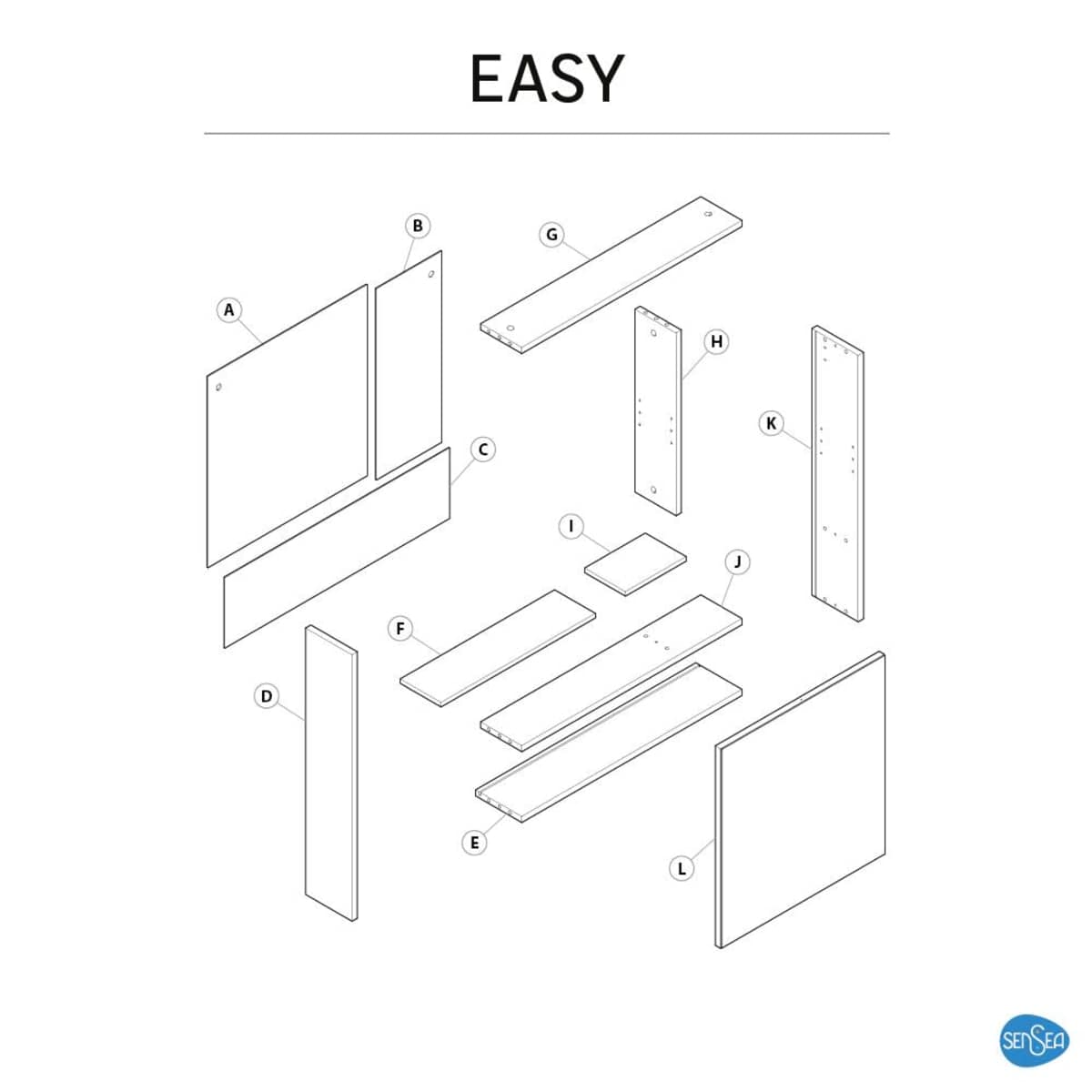 Bricocenter EASY STORAGE MIRROR CM. L70XP16X70H WITH 2 OAK SIDE SHELVES