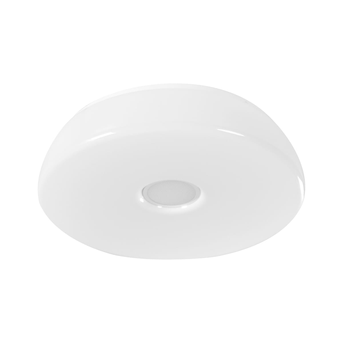 Bricocenter PARABOLIC CEILING LIGHT PLASTIC WHITE D40 CM LED 30W CCT DIMMABLE WITH SPEAKER IP44