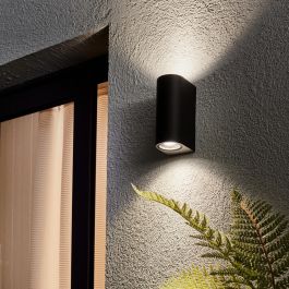 KOFU BLACK ALUMINIUM FLOOR LIGHT fixture 15.2X9.3x6.9 CM 2xGU10=35W IP44