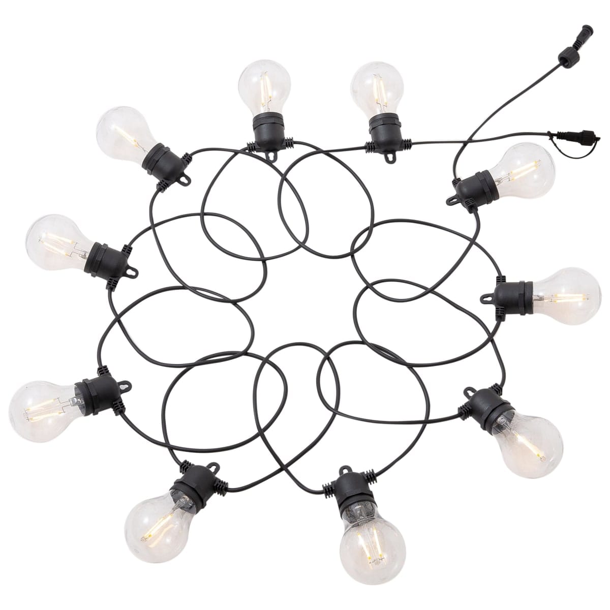 MINTA GARLAND LIGHT 5MT PLASTIC BLACK 10XE27 IP44