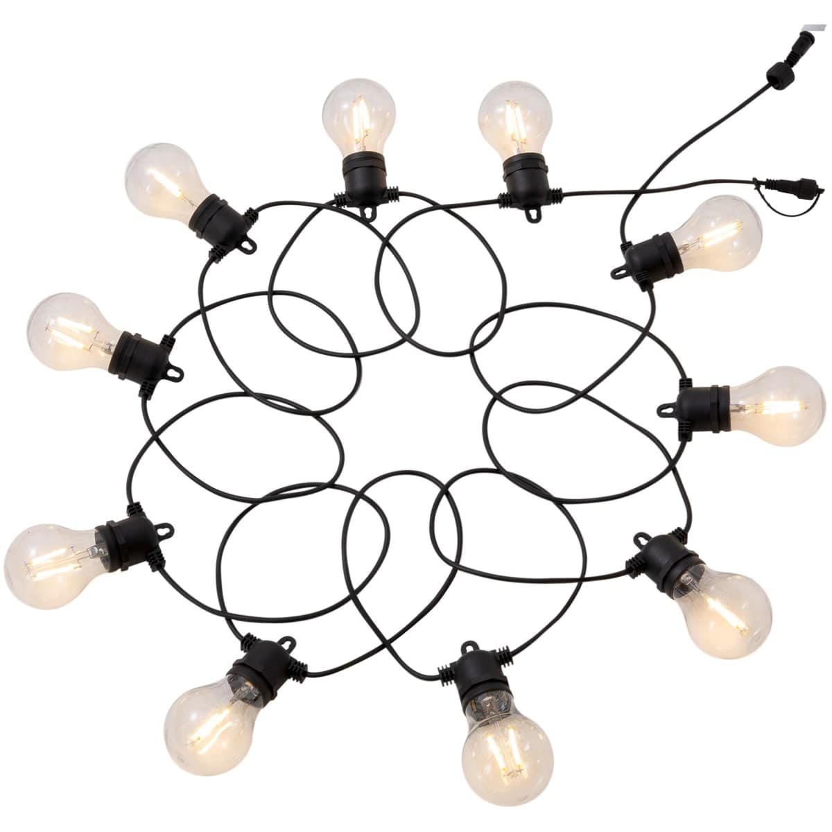 MINTA GARLAND LIGHT 5MT PLASTIC BLACK 10XE27 IP44