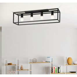 ELDRICK CEILING LAMP METAL BLACK 4XE27=40W