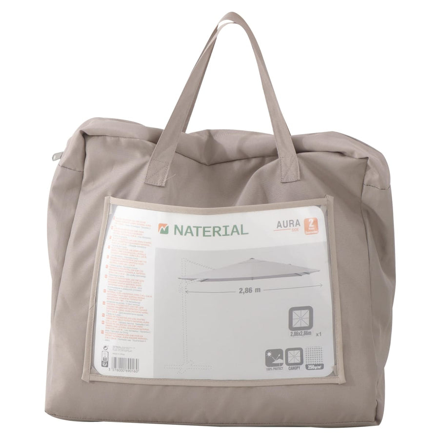 Bricocenter CANVAS FOR SUNSHADE 290X290 OFF-CENTRE NATERIAL ALUMINIUM DOVE GREY